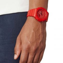 Montre homme casio g-shock classic silicone rouge - montres-homme - edora - 3