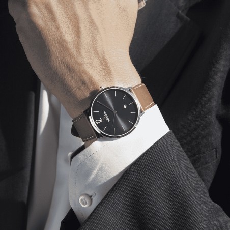 Montre homme michel herbelin city cuir marron 19515ap15gd – montres homme
