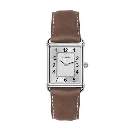 Montre homme michel herbelin art deco cuir marron 17468ap22gd – montres homme