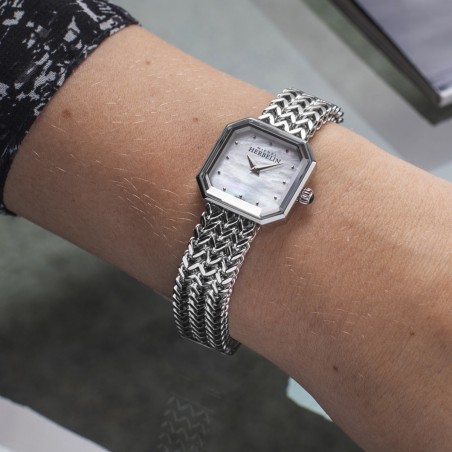 Montre femme michel herbelin octogone acier argenté 17436b19 – montres femme