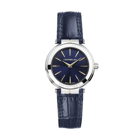 Montre femme michel herbelin newport slim cuir bleu  – montres femme