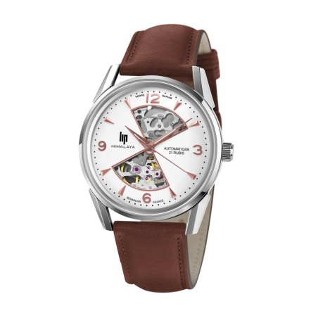 Montre homme automatique lip himalaya cuir marron – montre vintage homme casio