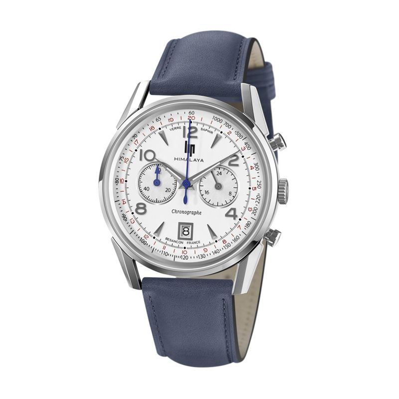 Montre homme chronographe lip himalaya cuir bleu - chronographes - edora Montre homme chronographe lip himalaya cuir bleu - chronographes - edora