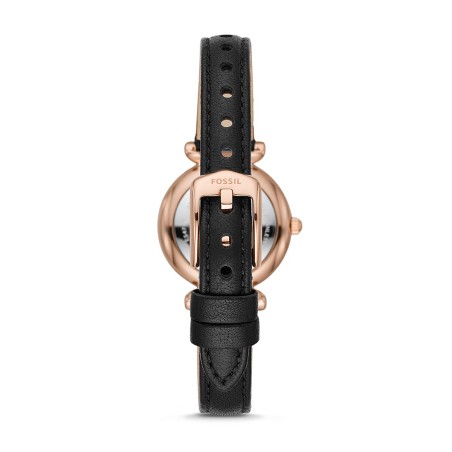 Montre femme fossil mini carlie cuir noir  – montres femme