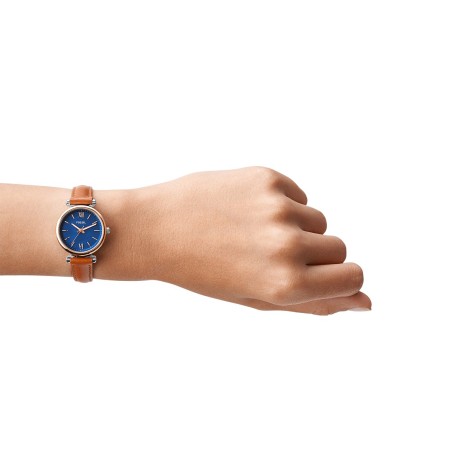 Montre femme fossil mini carlie cuir marron  – montres femme