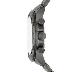 Montre homme chronographe fossil bronson acier gris anthracite  - chronographes - edora - 1