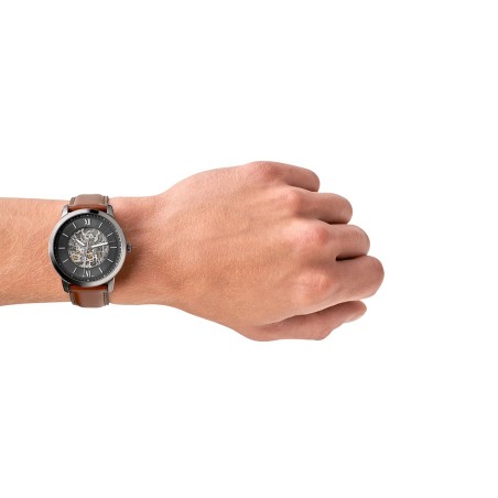Montre homme automatique fossil neutra cuir brun – automatiques