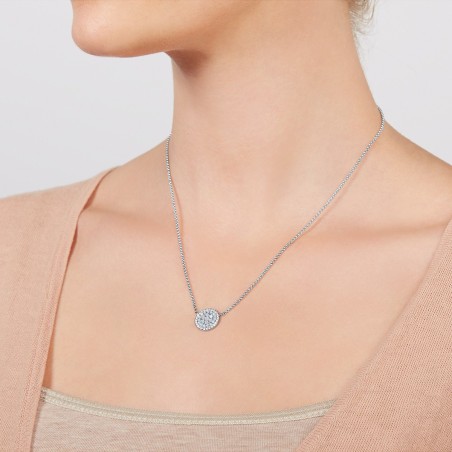 Collier femme fossil val mosaic acier argenté et oxydes – colliers femme