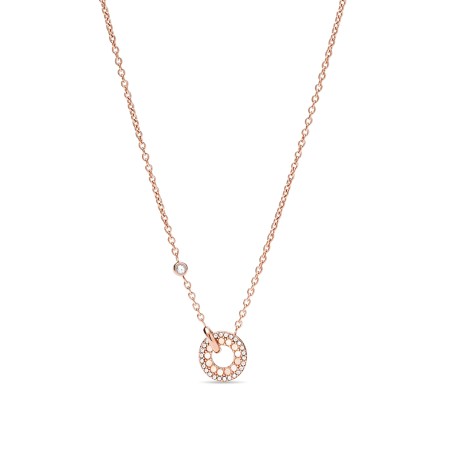 Collier femme fossil val links acier doré rose, nacres et oxydes – colliers femme