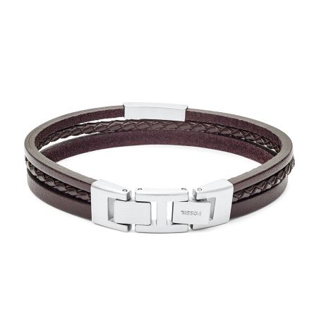 Bracelet or & argent, bracelet plaqué or, bracelet cuir & tissu (2) - bracelets-homme - edora - 2