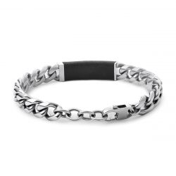 Bracelet homme cuir, argent, perle - bracelet homme tendance (4) - bracelets-homme - edora - 2