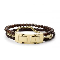 Bracelet homme cuir, argent, perle - bracelet homme tendance - bracelets-homme - edora - 2