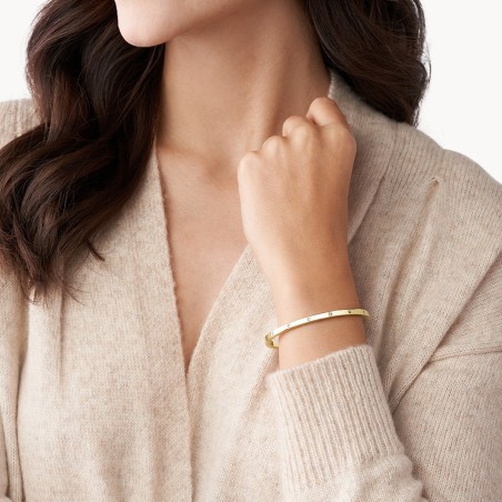 Bracelet femme fossil sutton shine bright acier doré et oxydes – bracelets femme