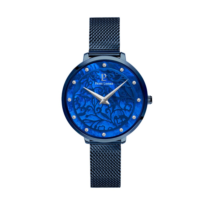 Montre femme pierre lannier eolia acier bleu - montres-femme - edora