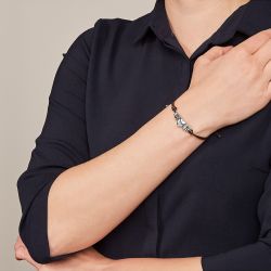 Bracelet femme fossil wrist wrap sadie cuir marron  - bracelets-femme - edora - 2