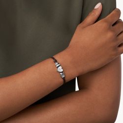 Bracelet femme fossil wrist wrap sadie cuir marron  - bracelets-femme - edora - 3