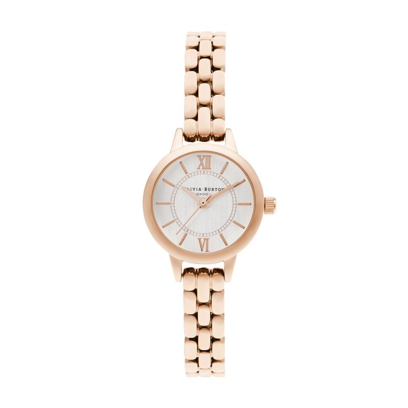 Montre femme olivia burton wonderland acier doré rose - montres-femme - edora