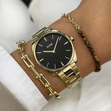 Montre femme cluse féroce petite acier doré – montres femme