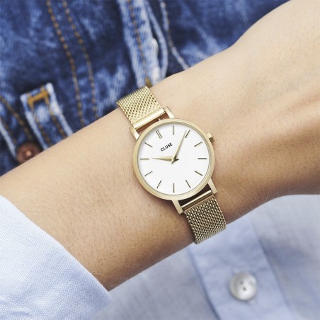 Montre femme cluse boho chic petite acier doré – montres femme