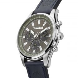 Montre homme chronographe timberland damarest cuir bleu   - montres-homme - edora - 1