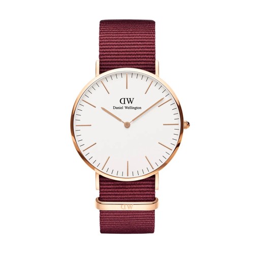 Montre Femme Daniel Wellington Classic Roselyn nato rouge