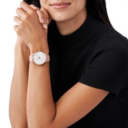 Montre femme michael kors pyper cuir rose - analogiques - edora - 2