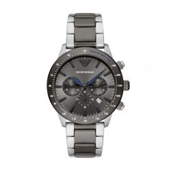 Montre homme chronographe emporio armani mario acier gris  - chronographes - edora - 0