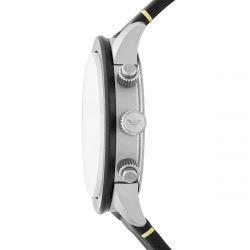 Montre homme chronographe emporio armani mario cuir noir  - chronographes - edora - 1