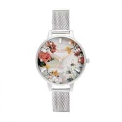 Montre femme olivia burton sparkle florals acier argenté - montres-femme - edora - 0