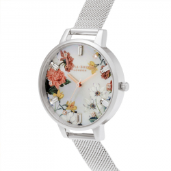 Montre femme olivia burton sparkle florals acier argenté - montres-femme - edora - 1