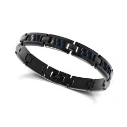 Bracelet homme mercury acier noir et carbone - bracelets-homme - edora - 1