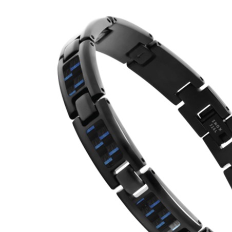 Bracelet homme mercury acier noir et carbone – bracelets homme