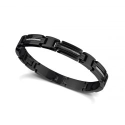 Bracelet homme marina  rochet acier noir - bracelets-homme - edora - 1