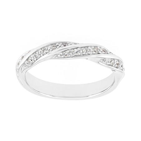 Bague femme alliance or 750/1000 blanc et diamants edo3c007gb4.750mil – bagues de mariage