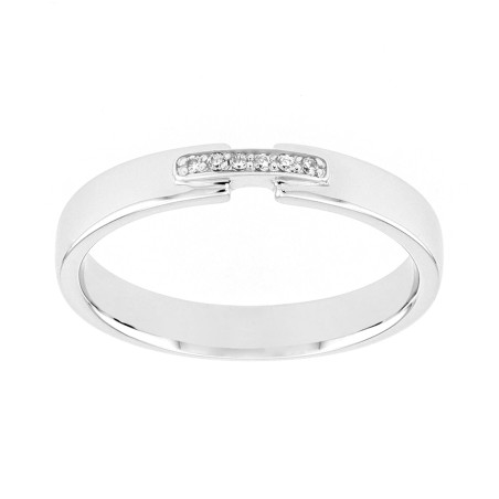 Bague femme alliance or 750/1000 blanc et diamants edo3c022gb2.750mil – bagues de mariage