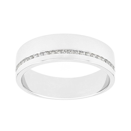 Bague femme alliance or 750/1000 blanc et diamants edo3c102gb4.750mil – bagues de mariage