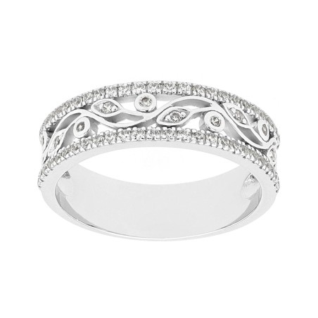 Bague femme alliance or 750/1000 blanc et diamants edo3c129gb3.750mil – bagues de mariage