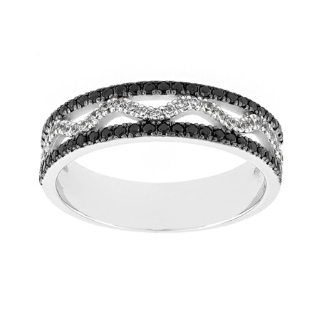 Bague femme alliance or 750/1000 blanc et diamants edo3c130gbn.750mil – bagues de mariage