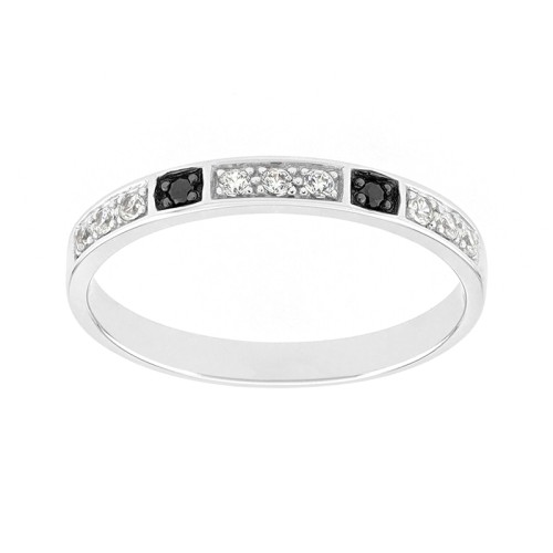 Bague Femme Alliance OR 750/1000 blanc et diamants 