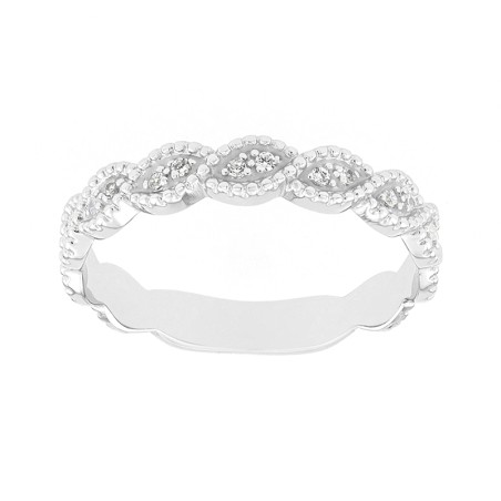 Bague femme alliance or 750/1000 blanc et diamants edo3c167gb4.750mil – bagues de mariage