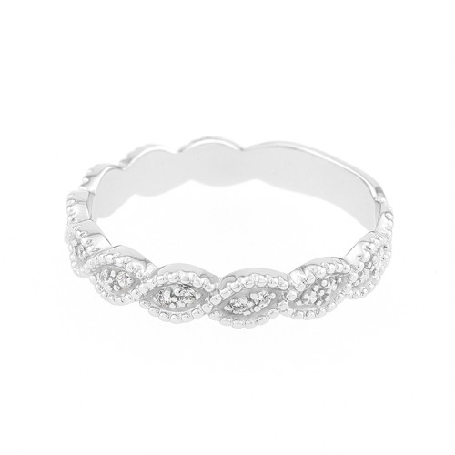 Bague Femme Alliance OR 750/1000 blanc et diamants EDO3C167GB4.750MIL