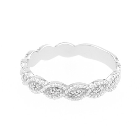 Bague Femme Alliance OR 750/1000 blanc et diamants EDO3C167GB4.750MIL