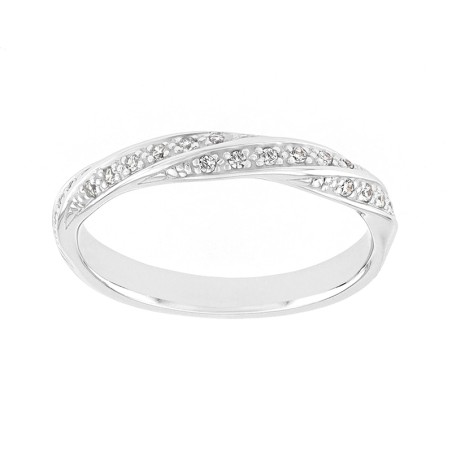 Bague femme alliance or 750/1000 blanc et diamants edo3f009gb5.750mil – bagues de mariage