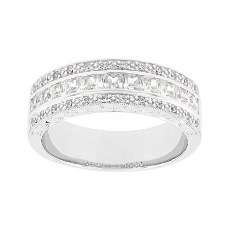 Bague femme alliance or 750/1000 bicolore et diamants edo3f605gb3.750mil – bagues de mariage