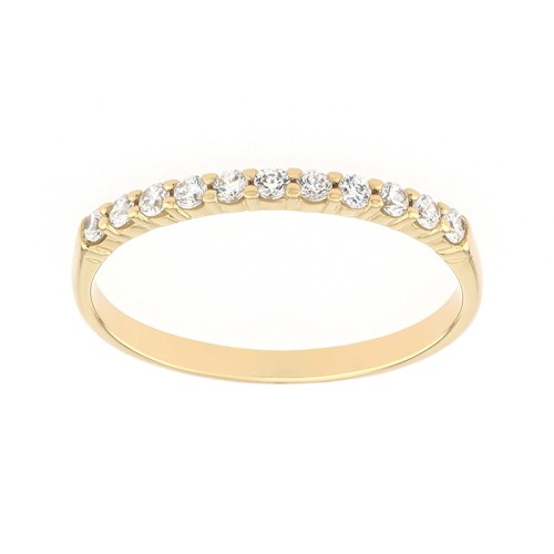 Bague Femme Alliance OR 750/1000 jaune et diamants 