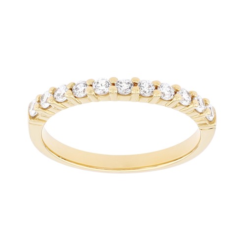Bague Femme Alliance OR 750/1000 jaune et diamants 
