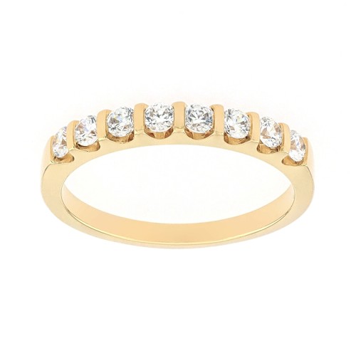 Bague Femme Alliance OR 750/1000 jaune et diamants 