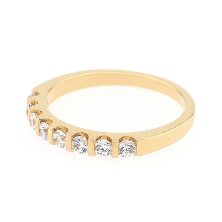Bague Femme Alliance OR 750/1000 jaune et diamants 