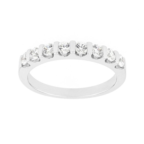 Bague Femme Alliance OR 750/1000 blanc et diamants 