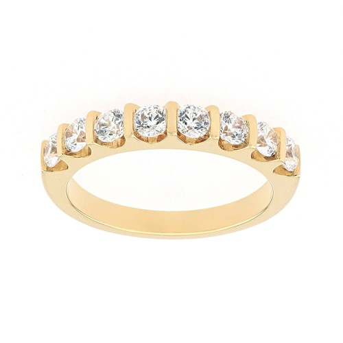 Bague Femme Alliance OR 750/1000 jaune et diamants 